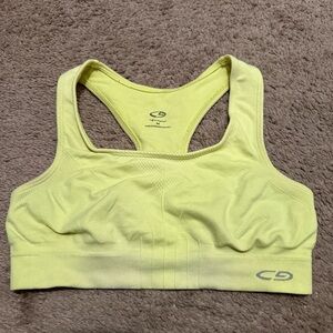Champion medium lime green sports bra
